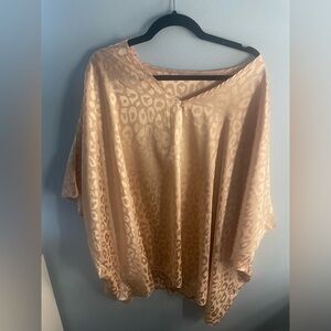Gold cheetah print blouse